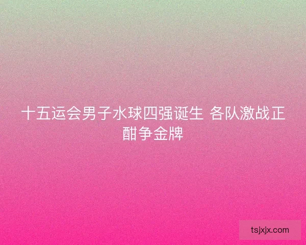 十五运会男子水球四强诞生 各队激战正酣争金牌